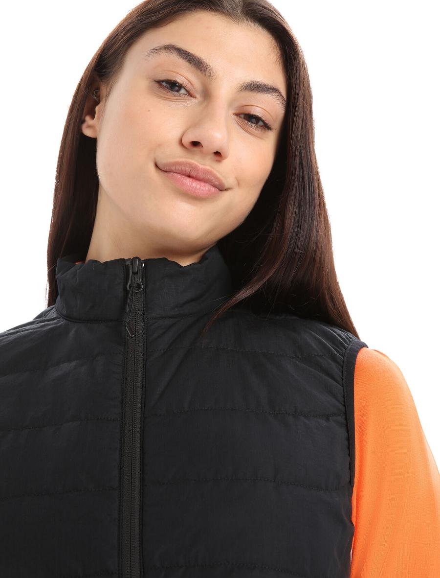 Black / Jet Heather Icebreaker MerinoLoft™ Women's Vest | AU 1557LISH